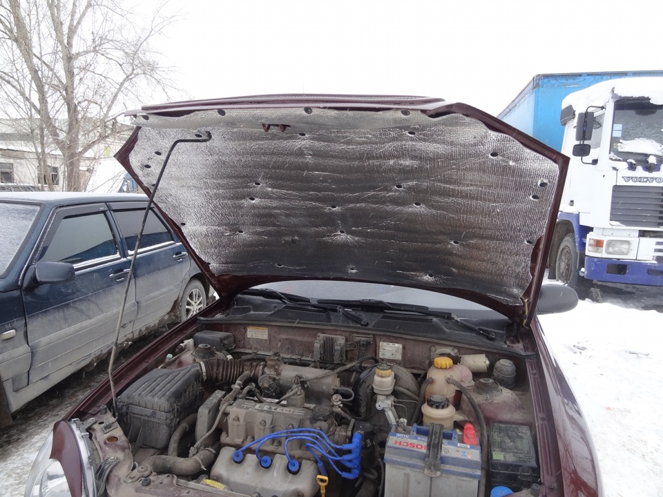 Утеплитель моторного отсека! — Chevrolet Lanos, 1,5 л, 2008 года ...