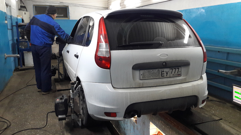 Сход-развал и регулировка фар — Lada Калина Спорт, 1,6 л, 2012 года ...