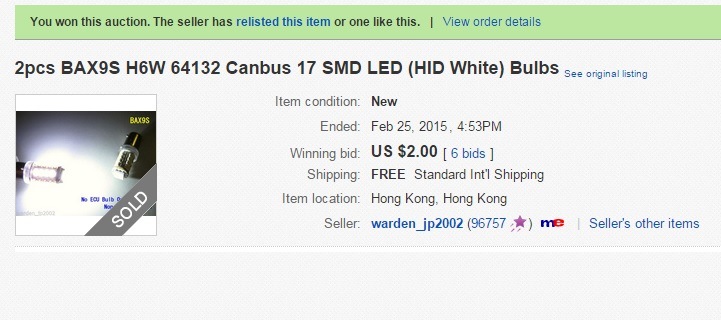 Белые светодиоды вместо жёлтых габаритов — Audi A4 (B6), 1,8 л, 2003 ...