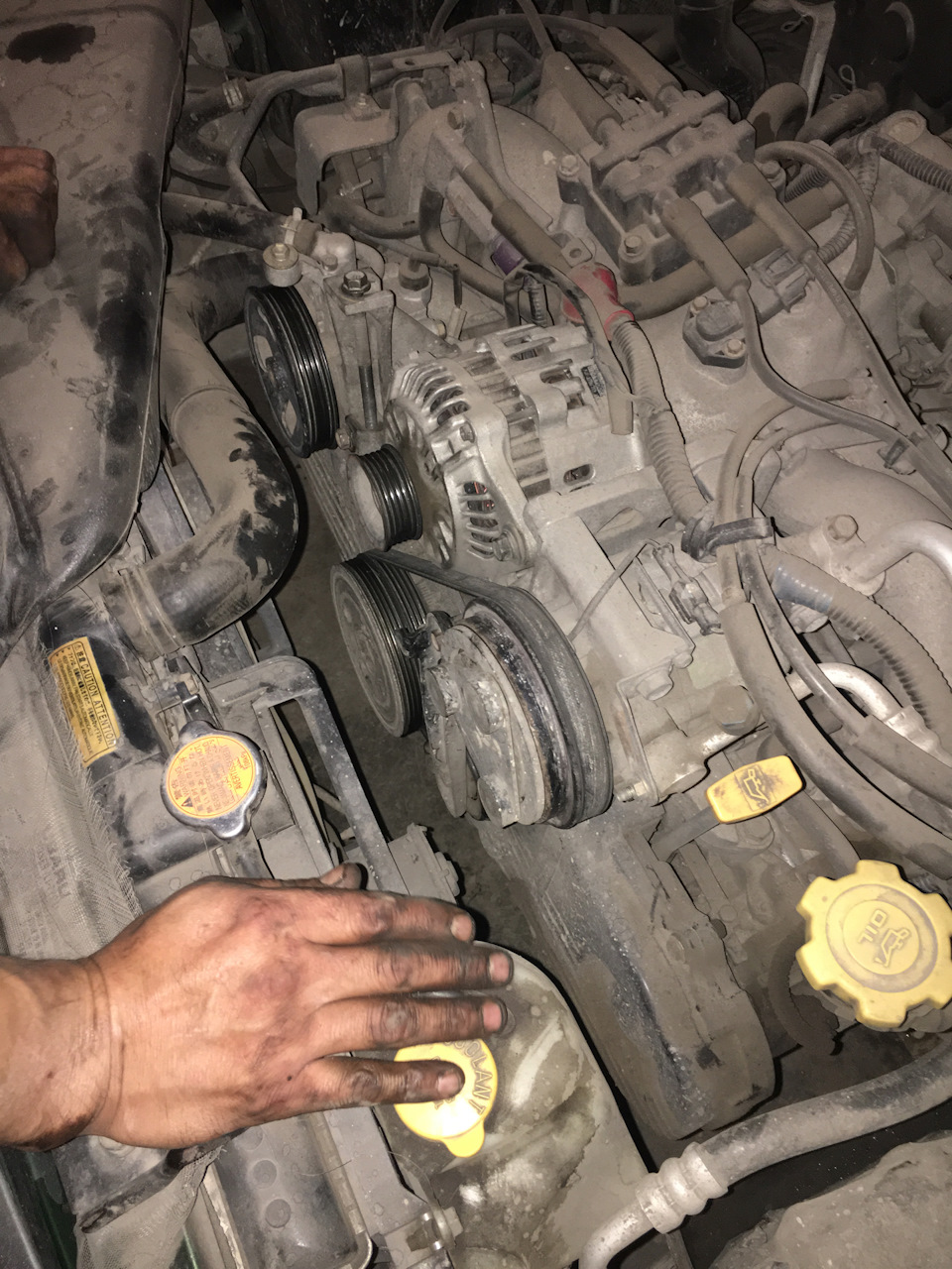 Обрыв ремня генератора — Subaru Legacy Outback (BE, BH), 2,5 л, 2000 ...