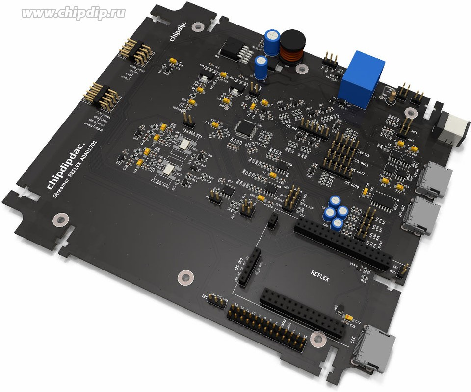 DSP KIT 3x2 HD, USB DAC+DSP+ADC Материнская плата с цифровым аудио процессором ADAU1701 — Changan CS55 Plus (2G)