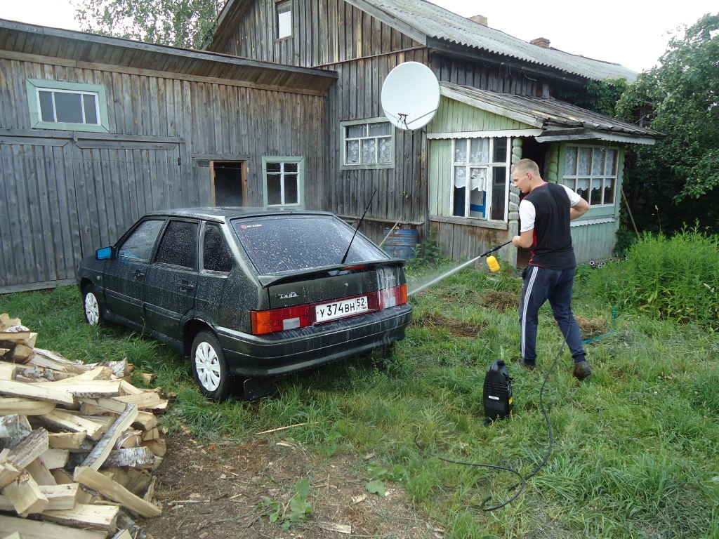 Ухожу служить Родине! Мойка машины, перед длительным простоем. — Lada 2114,  1,6 л, 2008 года | мойка | DRIVE2