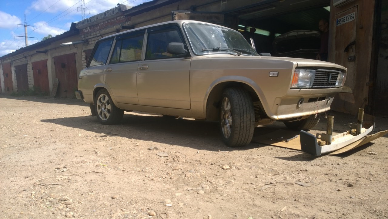 Бампера тюнинг 2104 ремонт переднего бампера - Lada 21043, 1,7 л, 1995 года кузовной ремонт DRIVE2