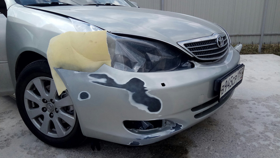 Помеха справа, красим бампер из баллончика. — DRIVE2