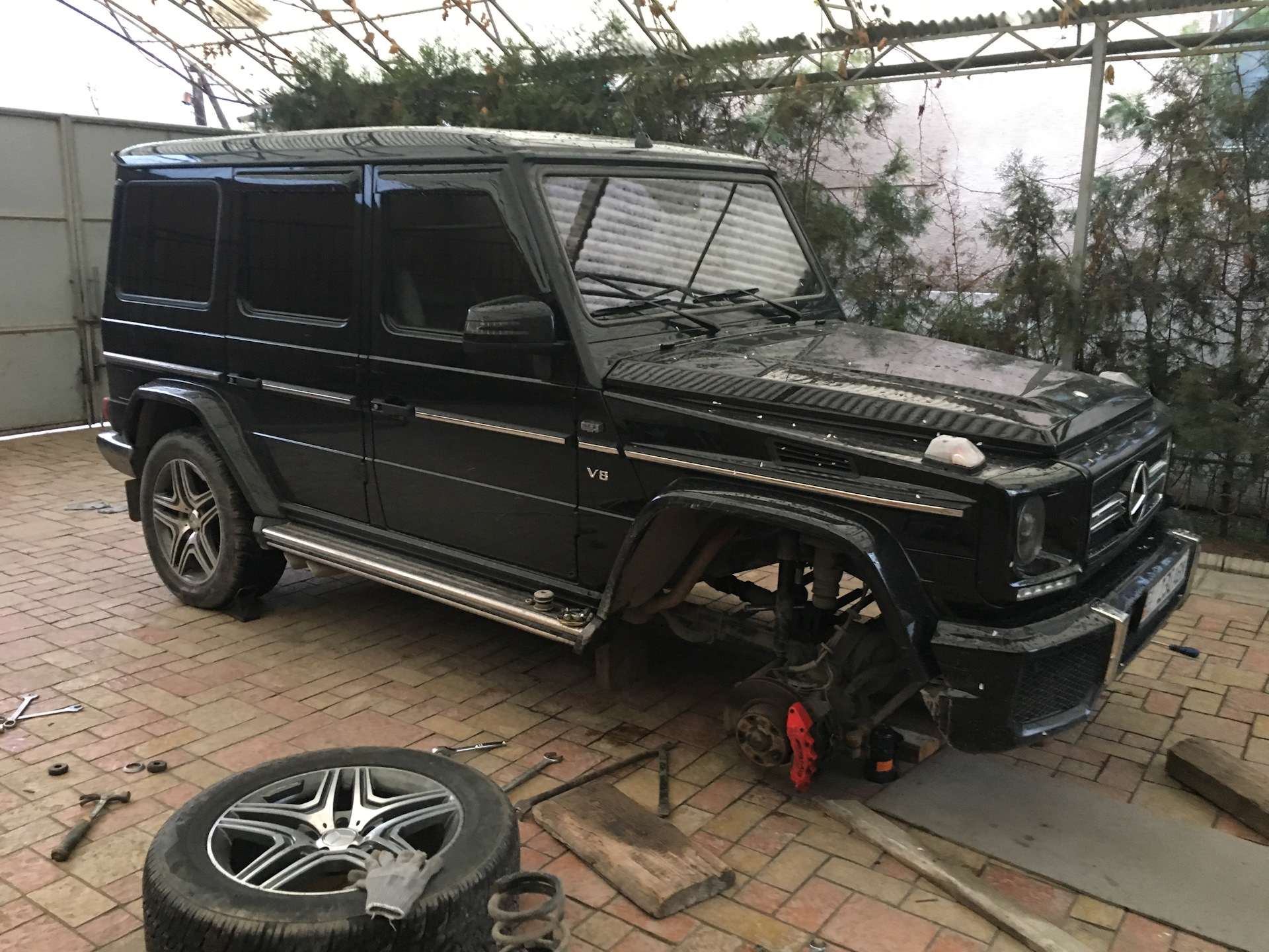 Замена родных пружин — Mercedes-Benz G-Class (W463), 5 л, 2002 года |  своими руками | DRIVE2