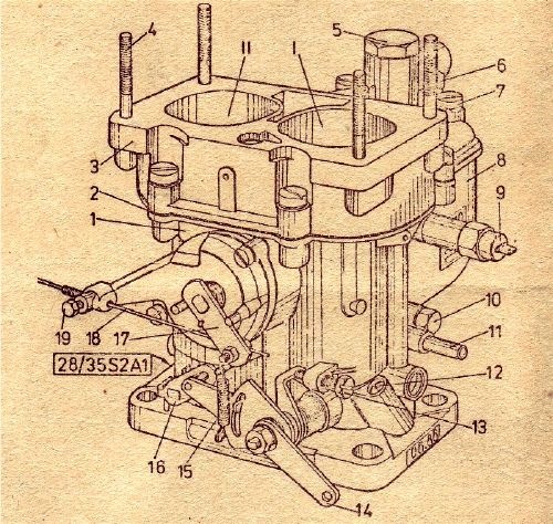 Вебер карбюратор схема