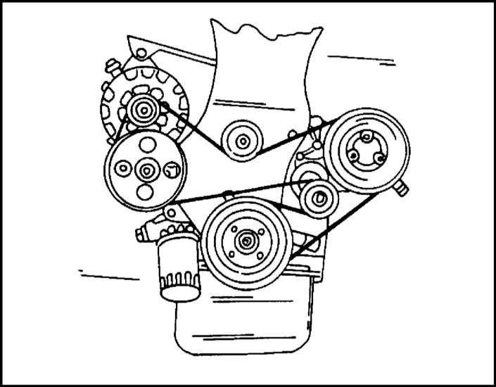 Схема ремня генератора опель астра h