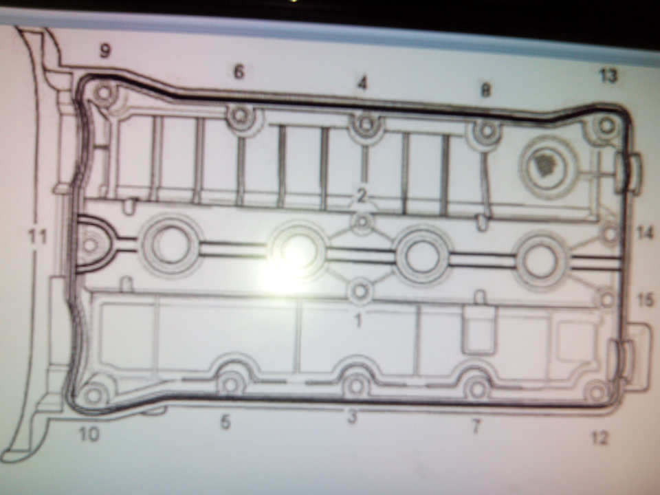 Схема клапанной крышки шевроле лачетти