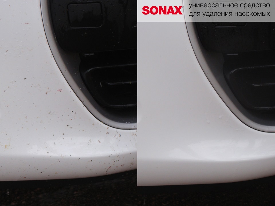 Простые загрязнения: было — стало. Sonax — Peugeot 308 (1G)