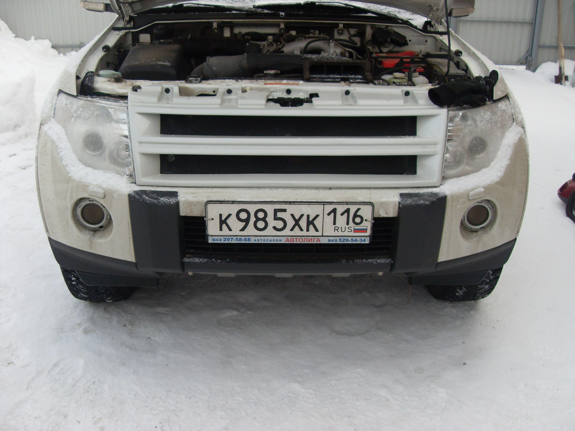 Передний бампер pajero 4