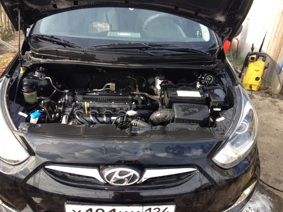 Мойка Двигателя (и посылки из Китая) — Hyundai Solaris Hatchback, 1,4 л ...