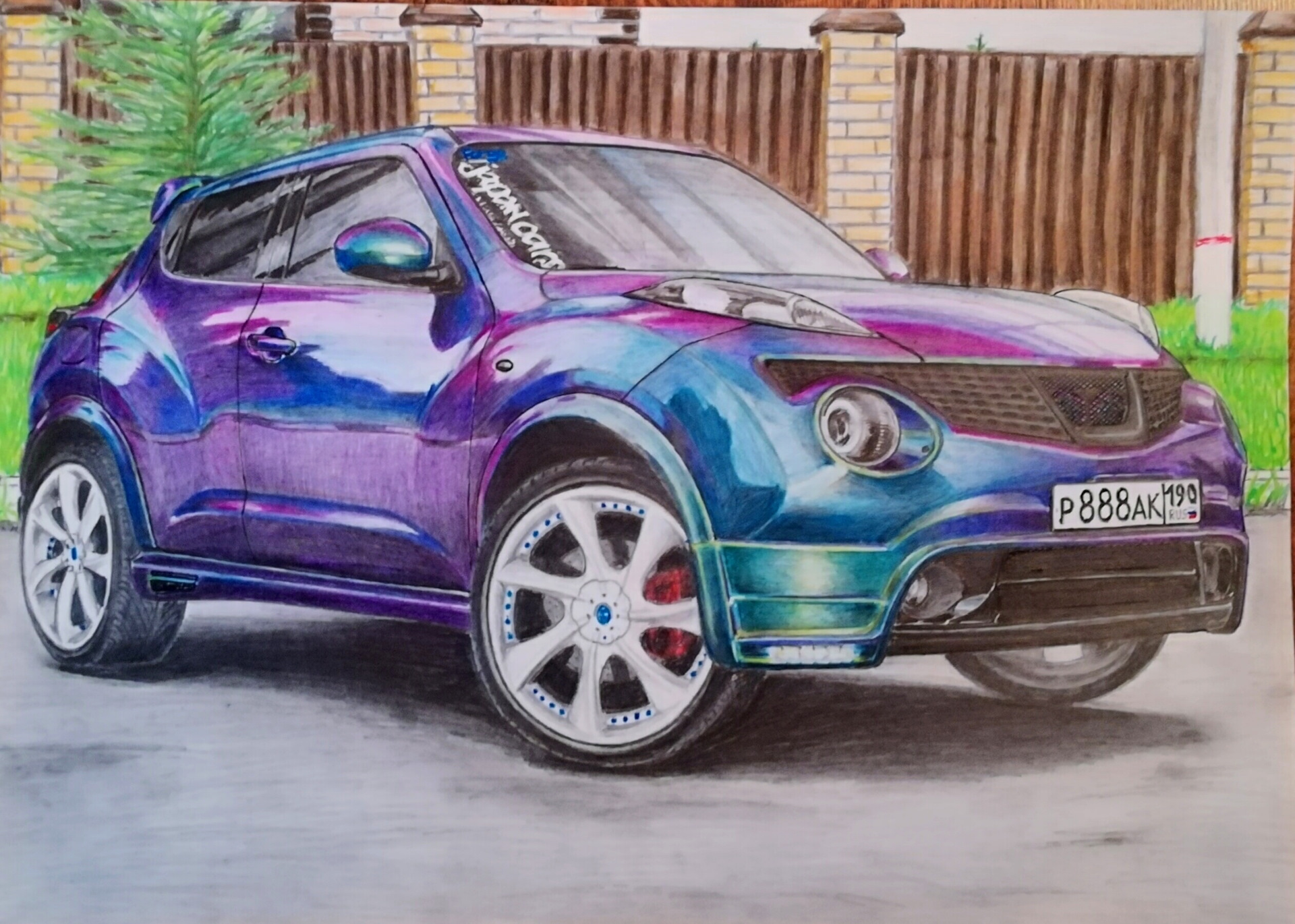 Nissan Juke рисунок