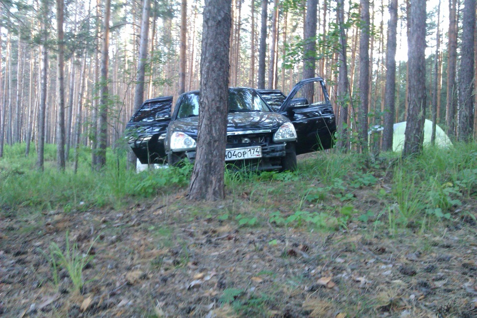 Снятие бампера на покраску, установка пневмо дудки и поездка на рыбалку ...