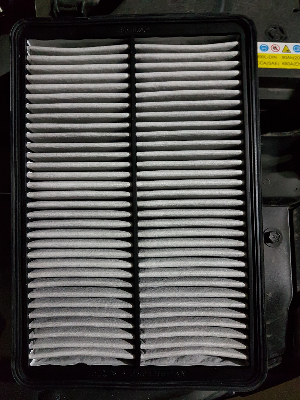 Замена воздушного фильтра двигателя — Hyundai Santa Fe (3G), 2,2 л ...