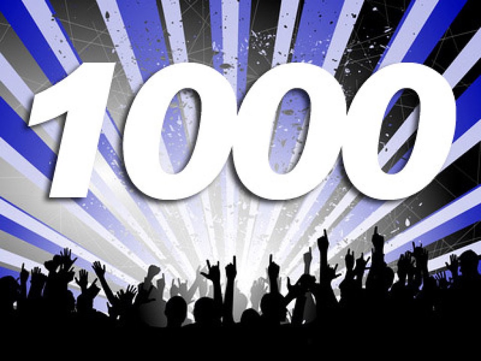 Открытка, открытка нас уже 1000