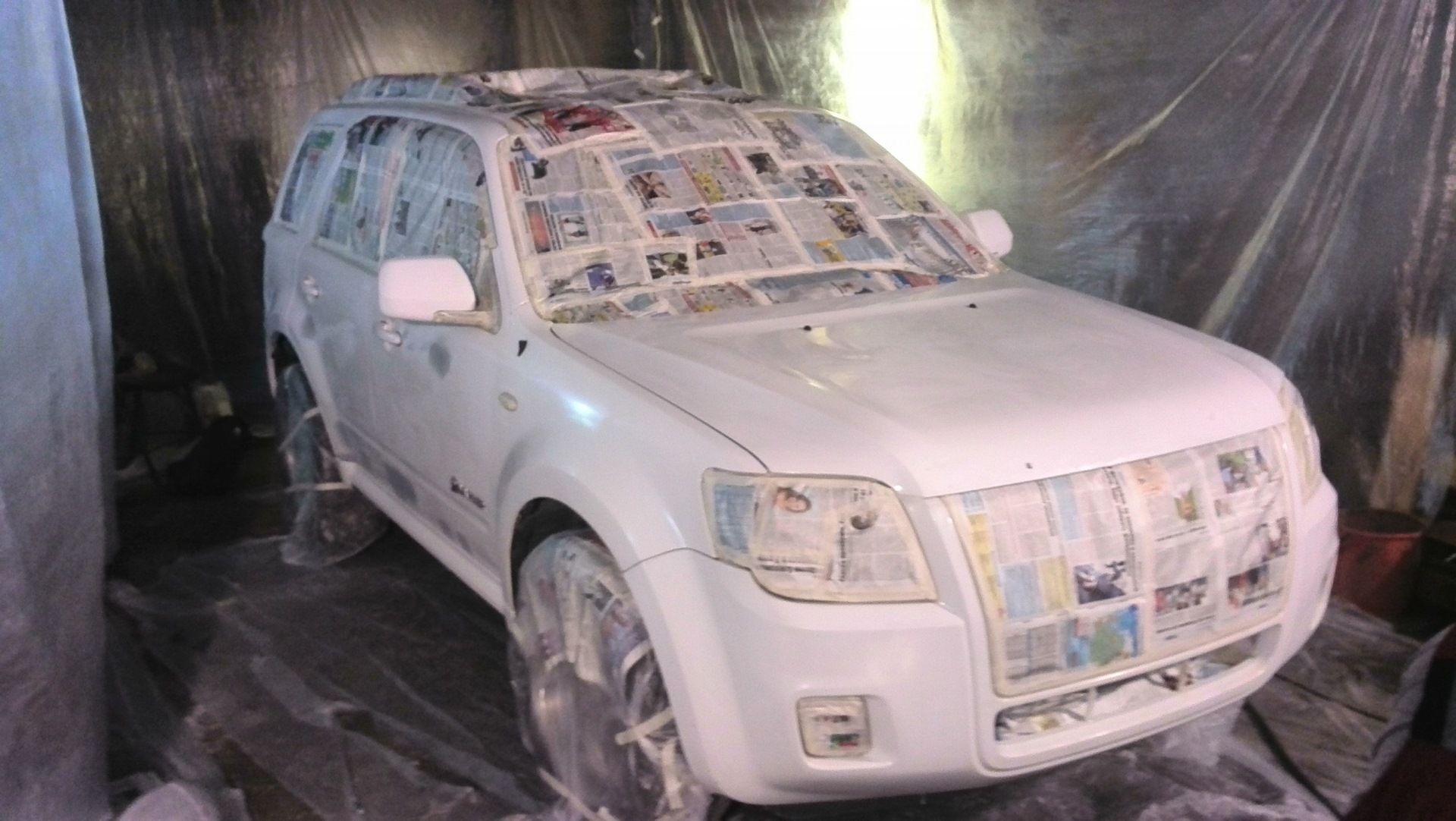 Покраска жидкой резиной. — Mercury Mariner (2G), 2,3 л, 2008 года ...