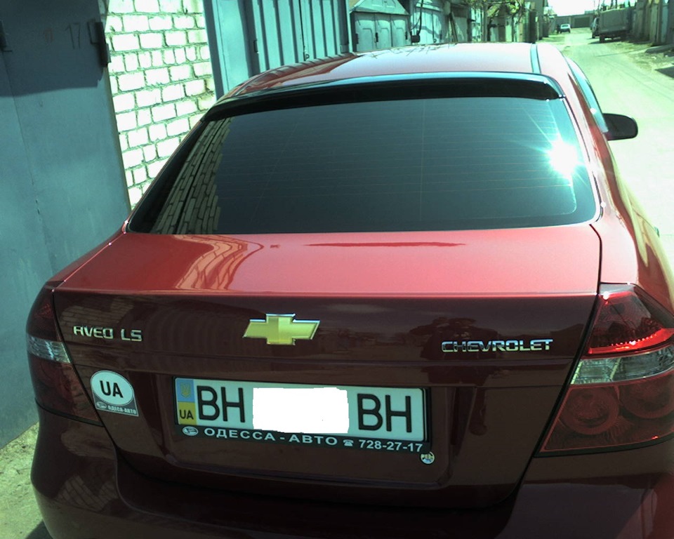 Ветровик на заднее стекло (спойлерок) — Chevrolet Aveo Sedan (1G), 1,5 ...