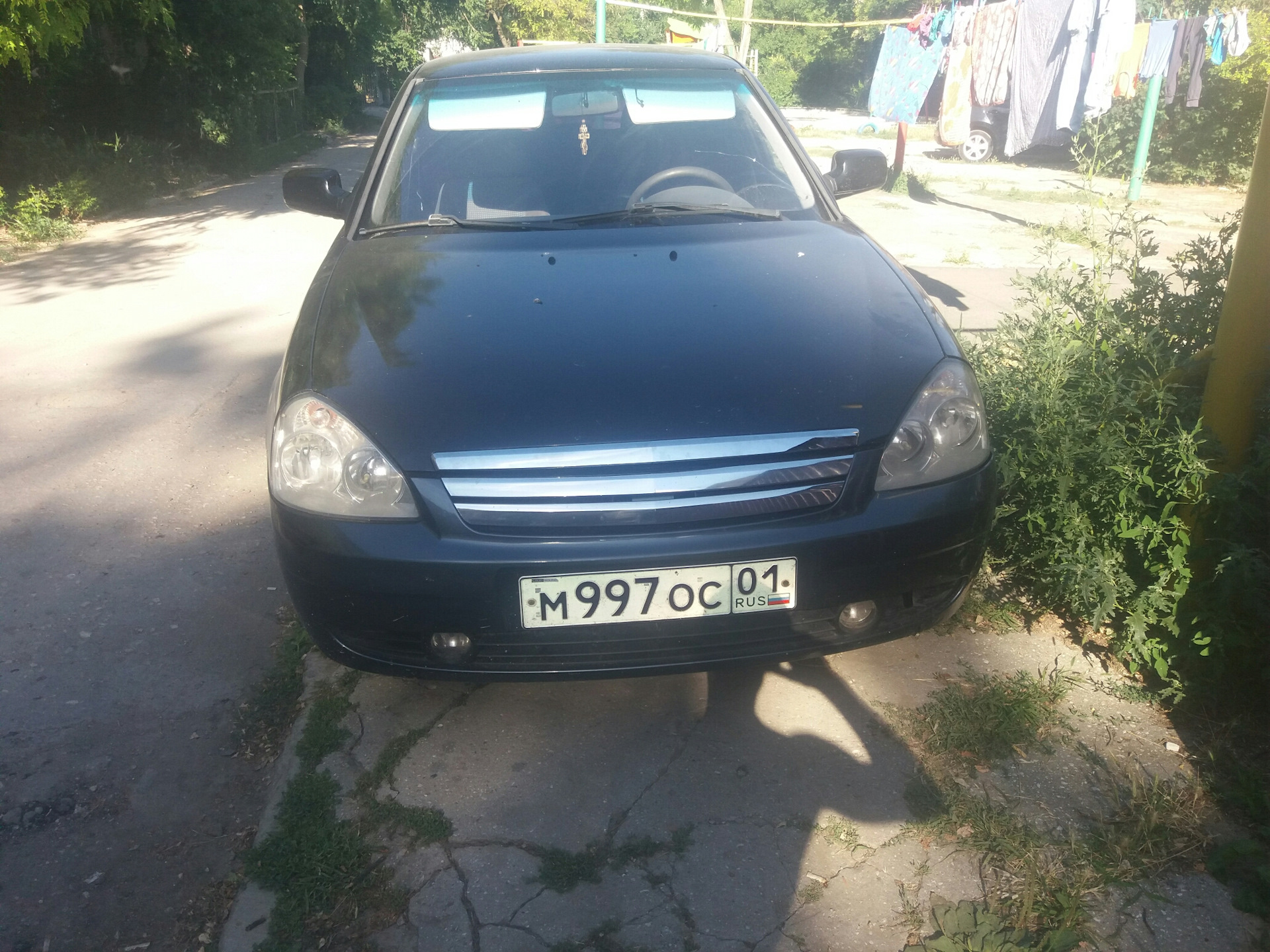 #15 САБЛЯ НА КАПОТЕ)))) — Lada Приора седан, 1,6 л, 2009 года ...