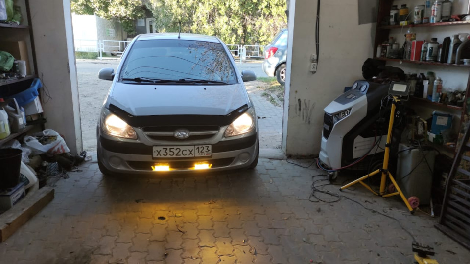 Противотуманки — Hyundai Getz, 1,4 л, 2009 года | тюнинг | DRIVE2