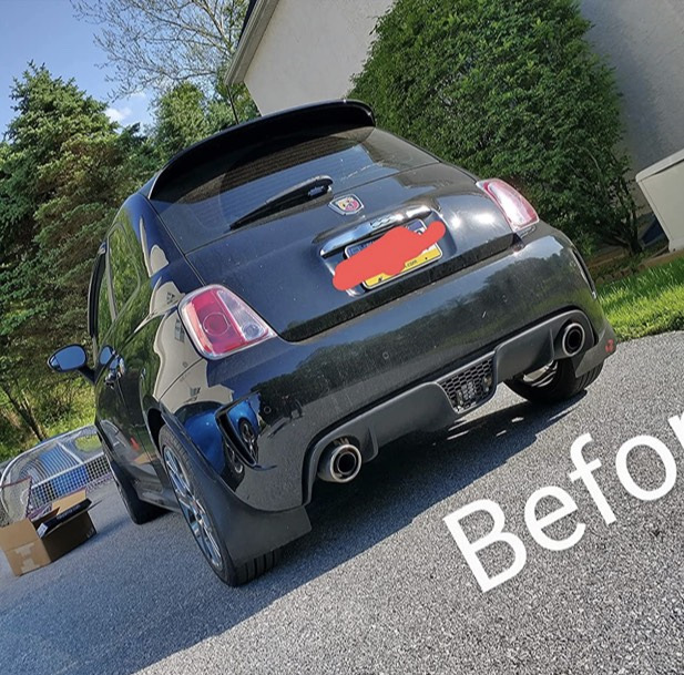 Fiat 500 rally style mud flaps.