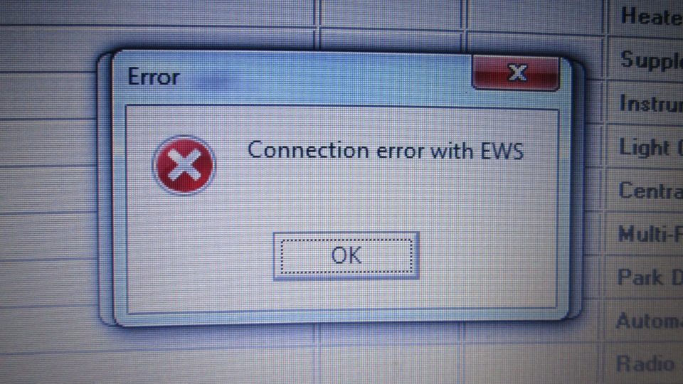 Internet connection error. Connection Error. Connecting Error. Ошибка манипуляции EWS.