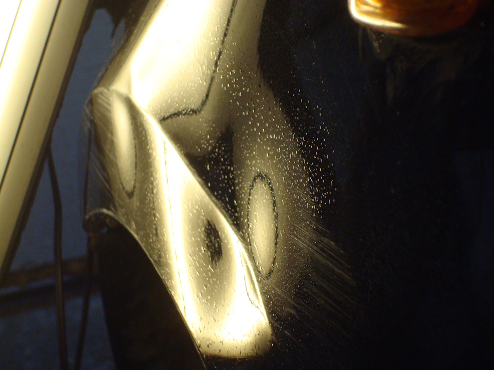 Как удалить сложную вмятину на переднем крыле. Лада Гранта ...