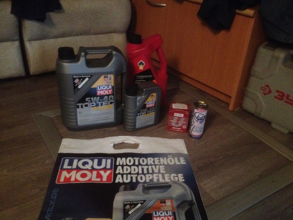 Замена моторного масла на LIQUI MOLY 5W-40 TOP TEC 4100 — Toyota Mark ...
