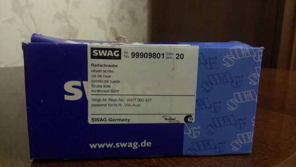 Заменил колесные болты=)) — Audi A4 (B5), 1,8 л, 1995 года | колёсные ...