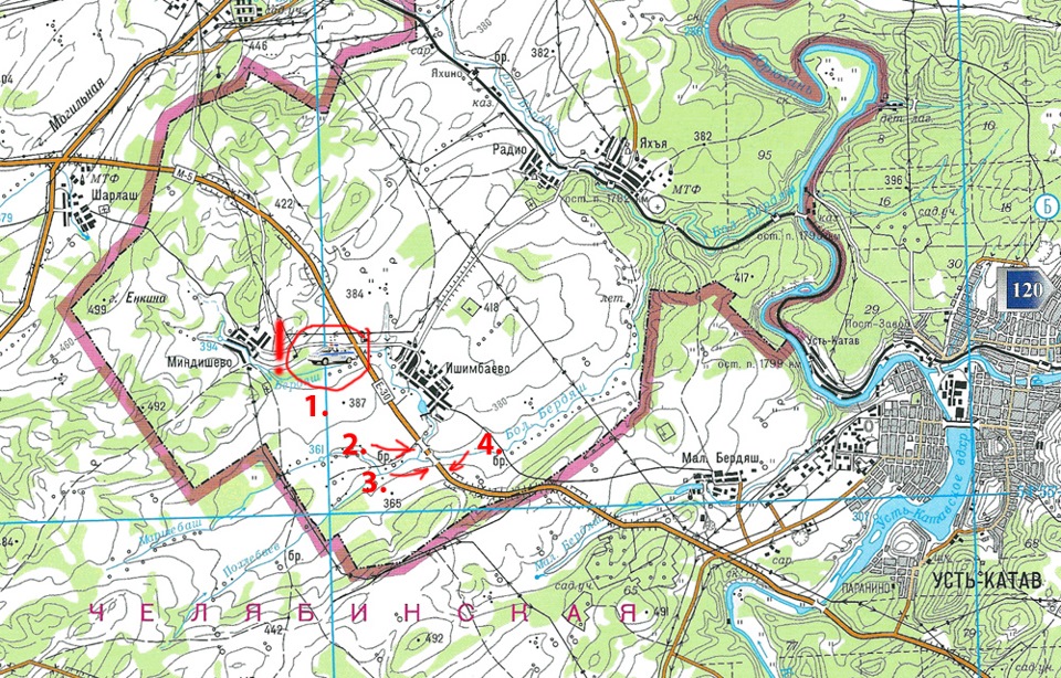 Карта катав ивановского района челябинской области