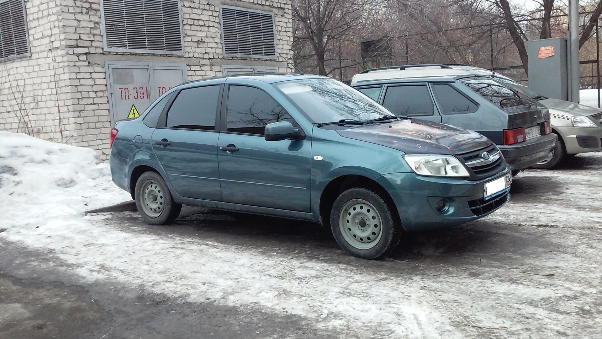 Lada Гранта 1.6 бензиновый 2014 | СЕРО-СИНИЙ на DRIVE2