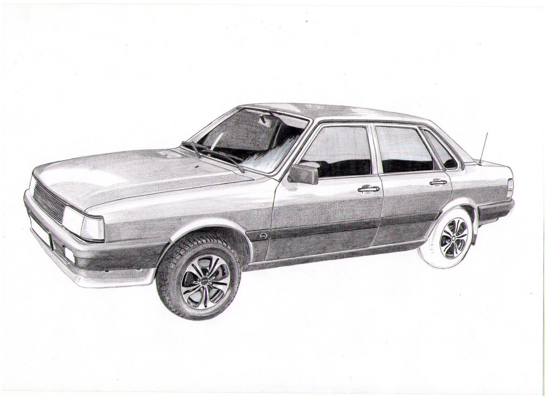 Рисунок моего автомобиля — Audi 80 (B2), 1,6 л, 1986 года | фотография |  DRIVE2