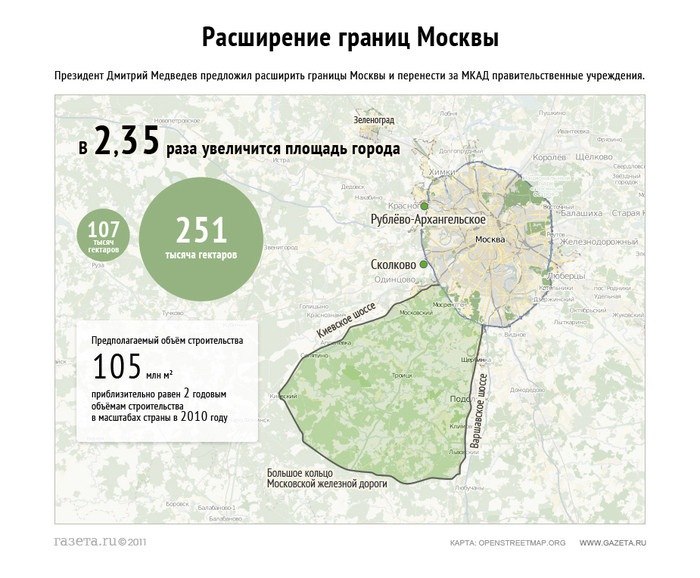 Карта москвы и московской области после расширения москвы