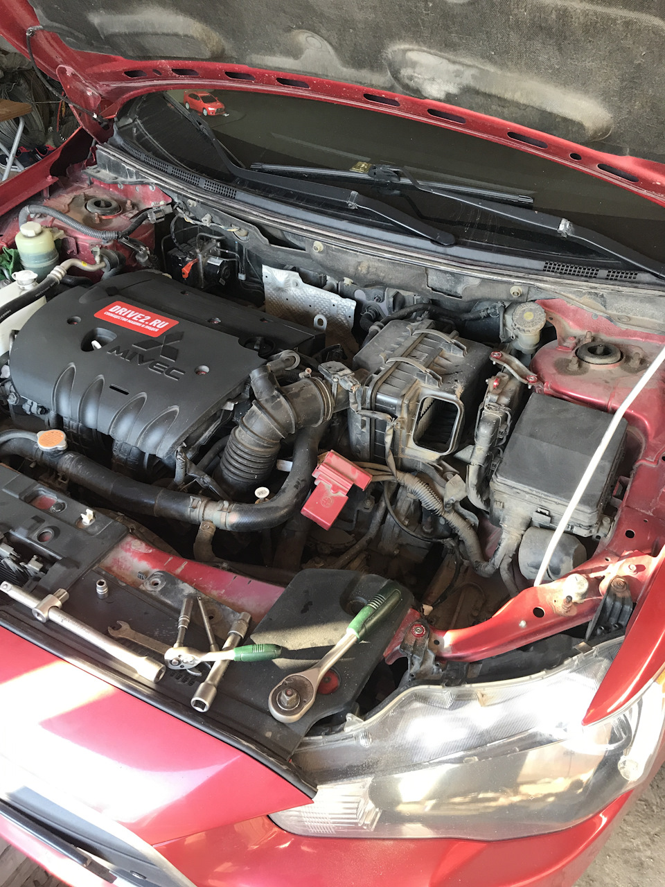 Замена масла вариатор — Mitsubishi Lancer X, 1,8 л, 2011 года ...