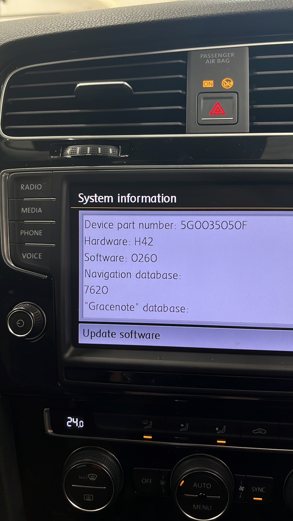 Русификация магнитолы — Volkswagen Golf Mk7, 1,4 л, 2015 года ...