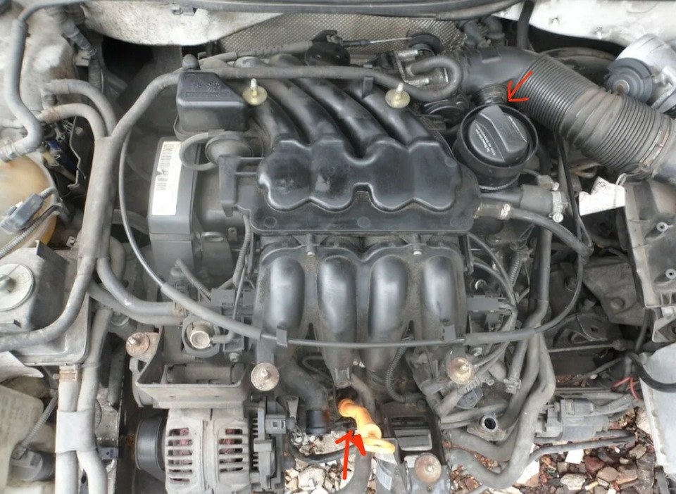 Повышенные обороты на прогретом двигателе — Volkswagen Golf Mk4, 1,6 л ...