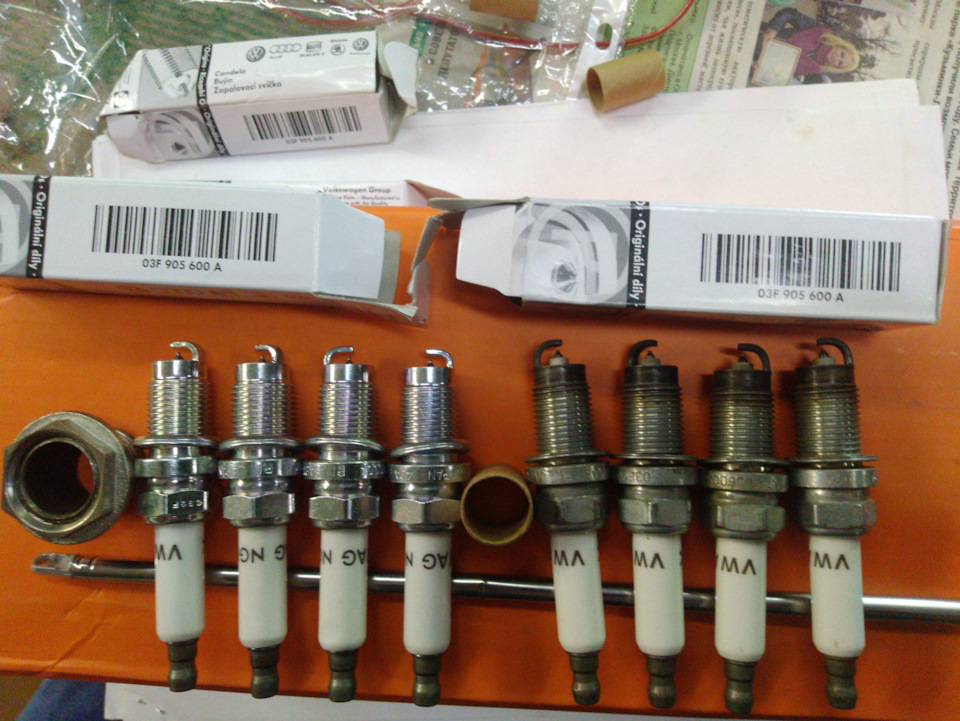 Свечи зажигания vag — Volkswagen Caddy (3G), 1,2 л, 2011 года ...