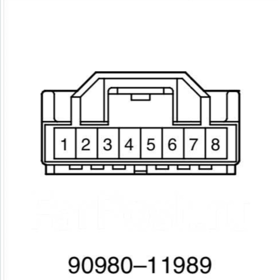 Фишка 8pin — Toyota Crown (S180). Запчасти на фото: 9098011989
