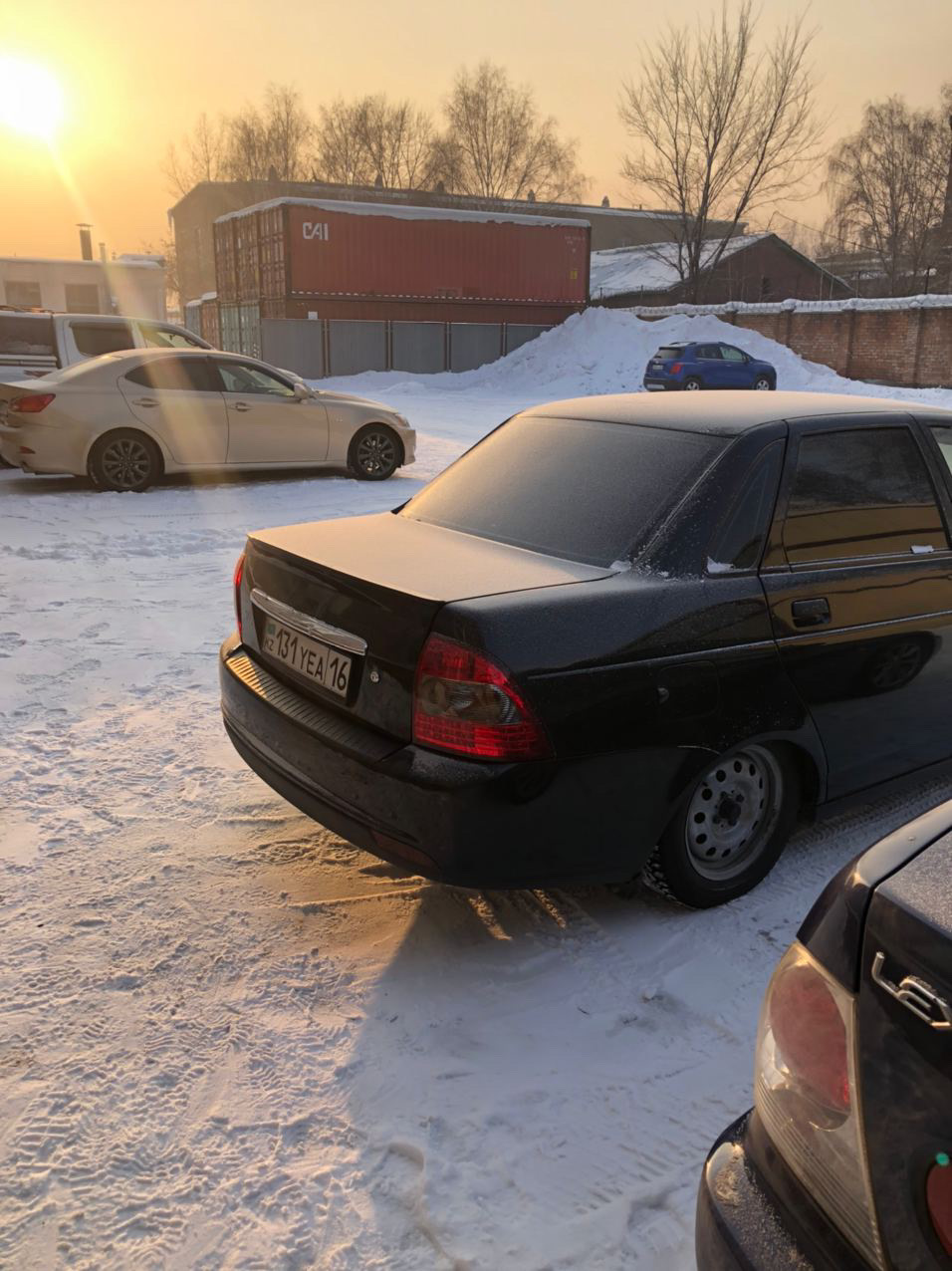 Защита заднего бампера приоры — Lada Приора седан, 1,6 л, 2008 года ...