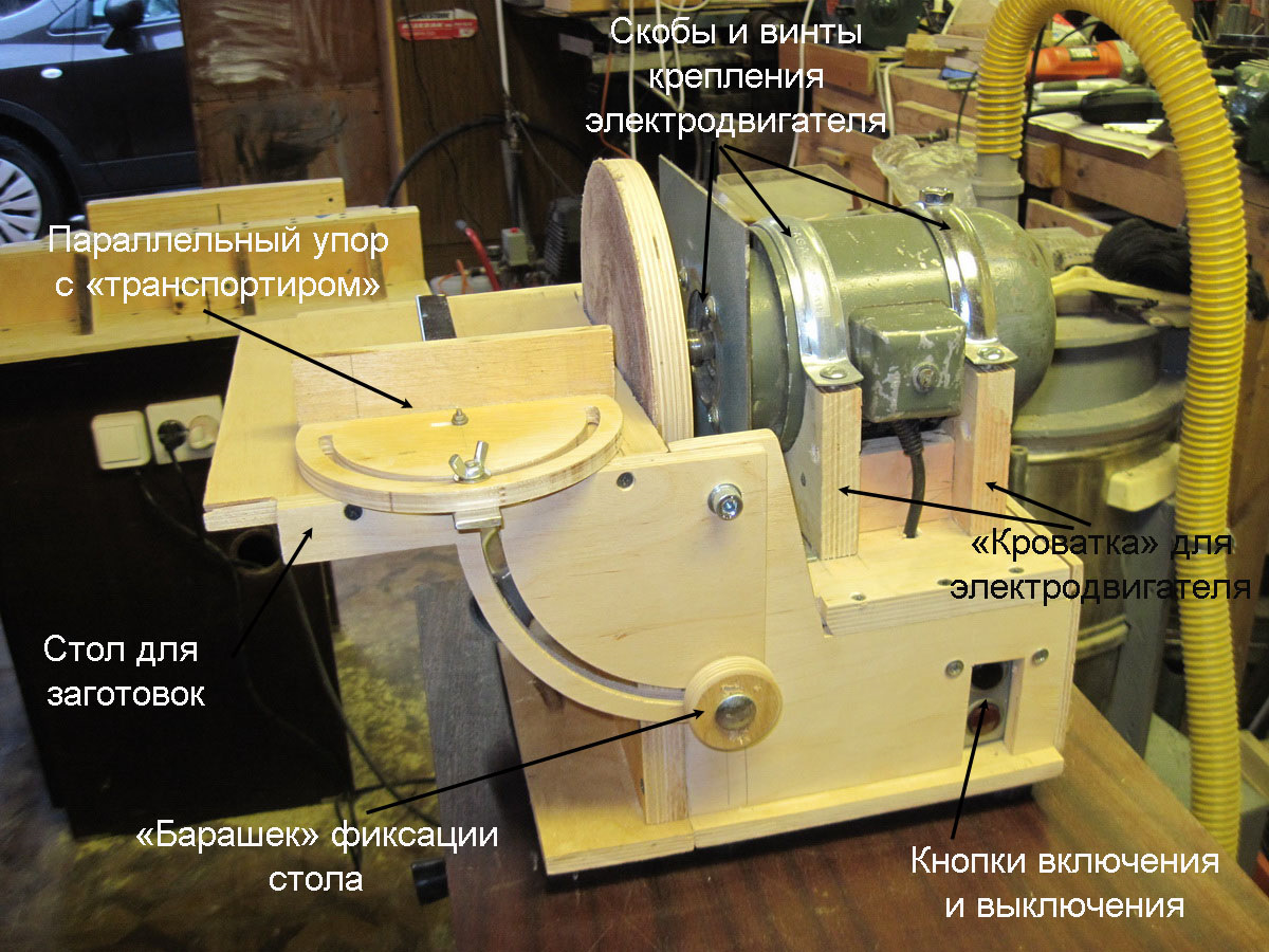 Дисковый шлифовальный станок по дереву своими руками чертежи