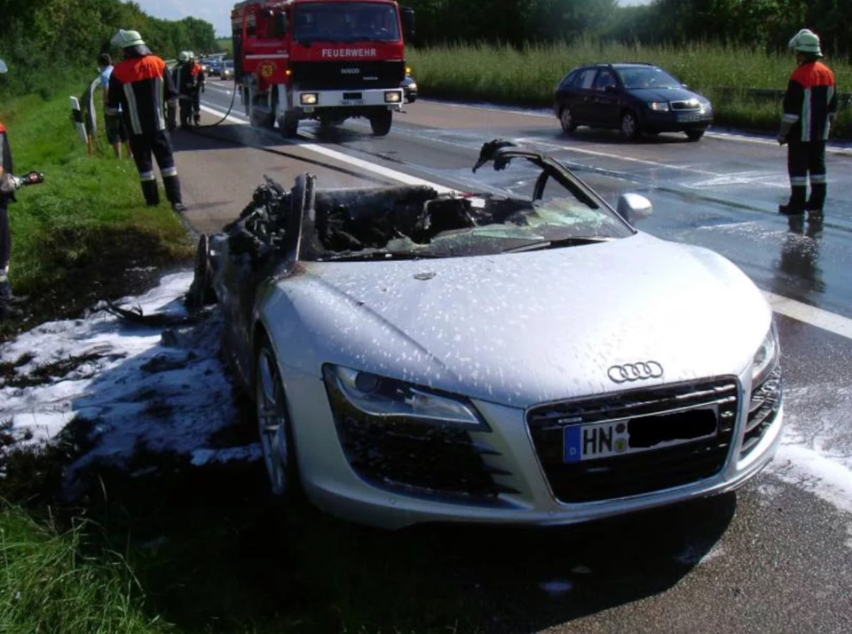 audi a8 crash