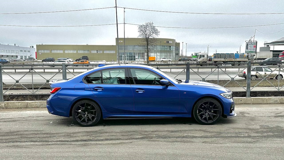 Занижение. Eibach 30 — BMW 3 series (G20), 2 л, 2021 года тюнинг