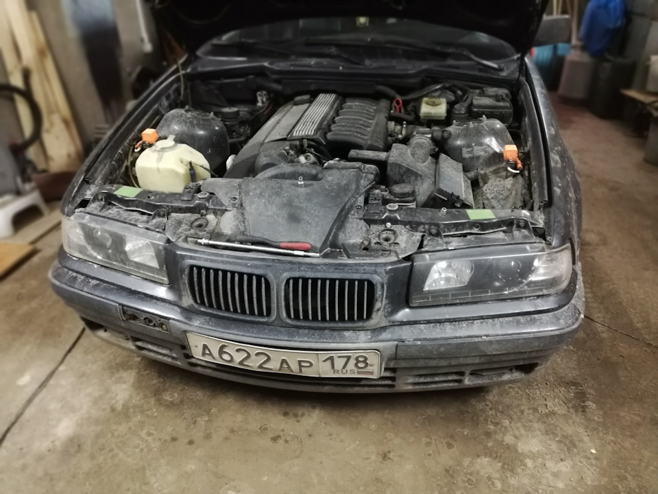 Ремонт кузова (удаление рыжиков) часть 1 — BMW 3 series (E36), 2 л ...