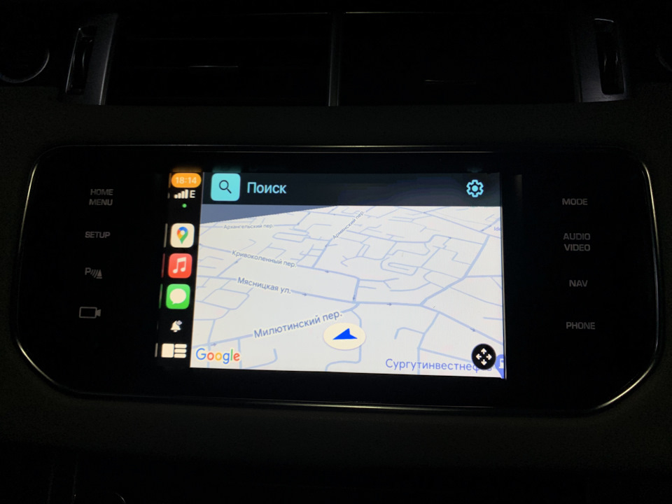 Google карты на экране Range Rover sport — Land Rover Range Rover Sport (2G)