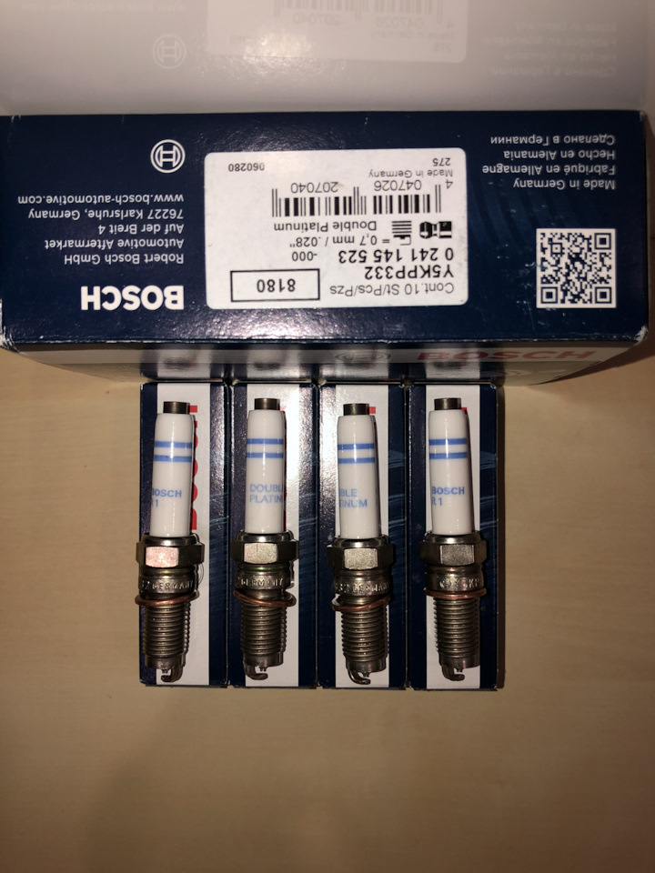 Свечи зажигания Bosch 0241145523 из Германии на Skoda Karoq, Skoda ...