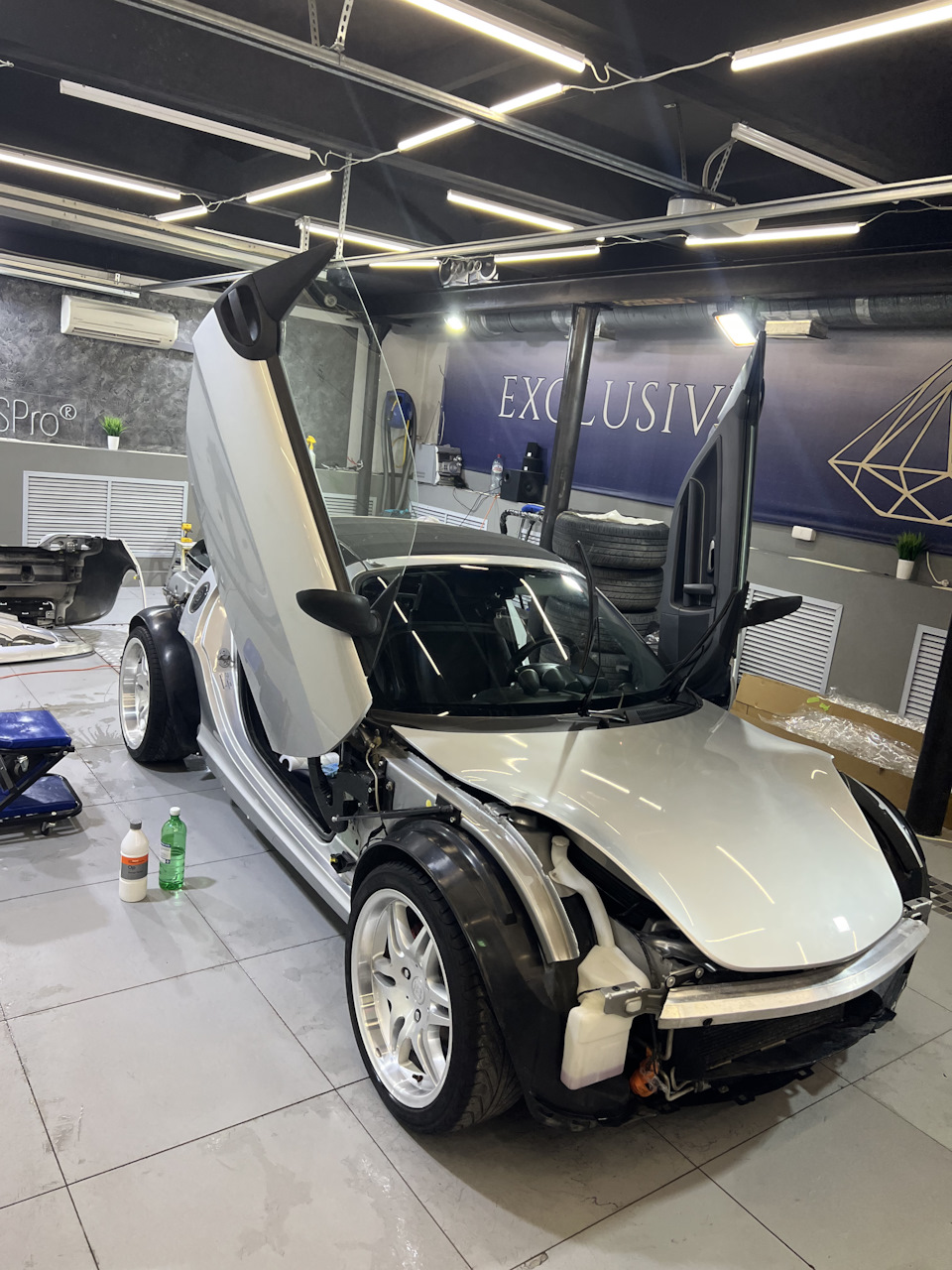 Оклейка винилом smart roadster | графит Сатин — Smart Roadster, 0,7 л, 2006  года | тюнинг | DRIVE2