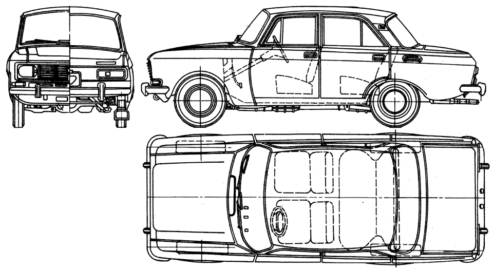 Москвич 408 чертеж - 88 фото