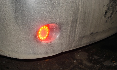 Diodes in the rear reflectors  And down with the red filter from the left headlight - Toyota Corolla 16 liter 2008