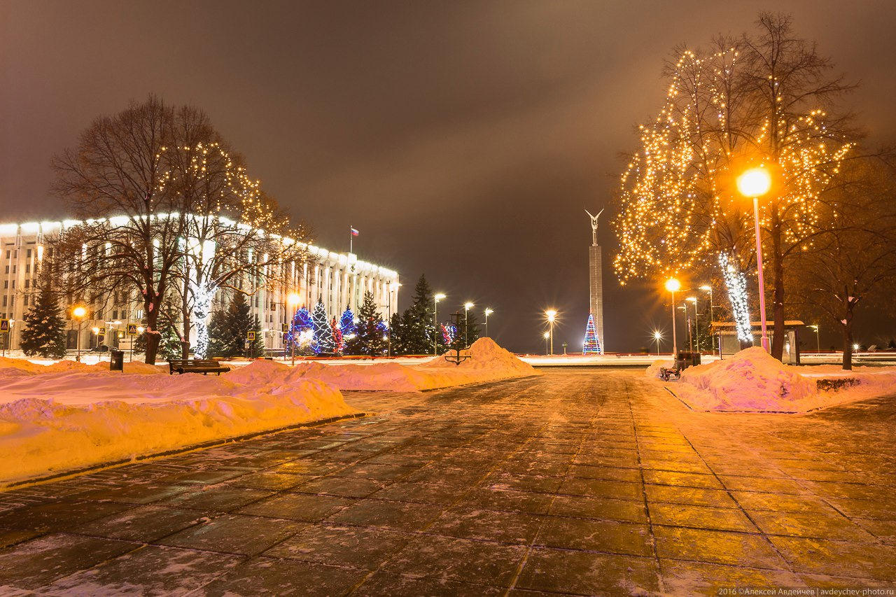Площадь Кирова Самара зима