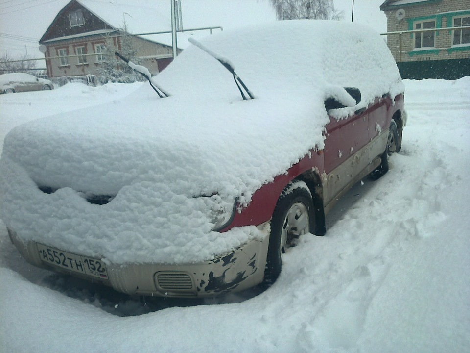 Зима радует осадками) — Subaru Forester (SF), 2 л, 1998 года | просто ...