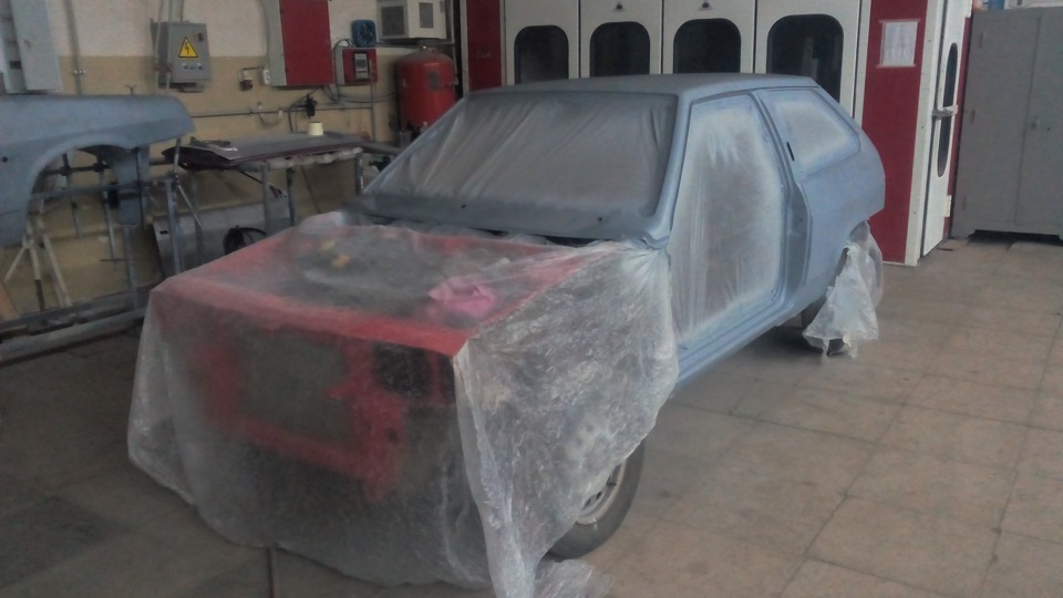 покраска машины в цвет (реклама) — Lada 2108, 1,5 л, 1996 года ...